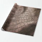 Het elegante lederpatroon sluit dicht.  cadeaupapier (Uitgerold)