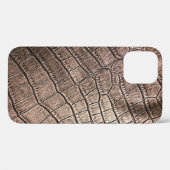 Het elegante lederpatroon sluit dicht.  Case-Mate iPhone case (Achterkant (horizontaal))