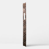 Het elegante lederpatroon sluit dicht.  Case-Mate iPhone case (Achterkant / Rechts)