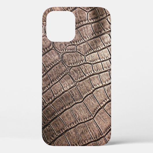 Het elegante lederpatroon sluit dicht.  Case-Mate iPhone case (Achterkant)