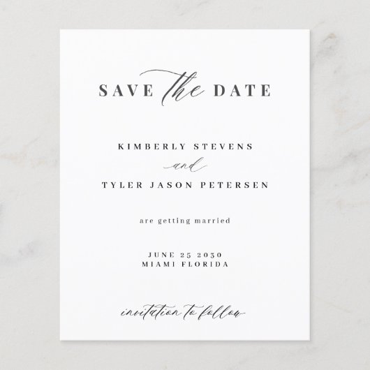 Het elegante manuscript van de begroting eenvoudig flyer (Voorkant)