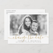 Het elegante manuscript verandert het uitstel van  briefkaart (Voorkant / Achterkant)