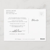 Het elegante manuscript verandert het uitstel van  briefkaart (Achterkant)