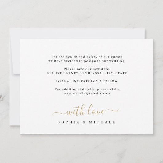 Het elegante manuscript verandert het uitstel van kaart (Achterkant)