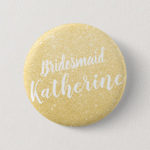 Het elegante & moderne goud schittert ronde button 5,7 cm