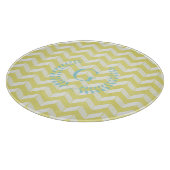 Het elegante Monogram van de Douane van de Chevron Snijplank (Hoek)