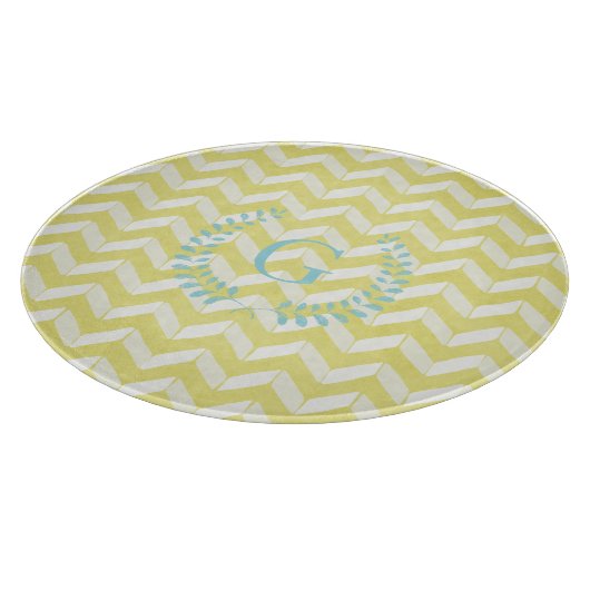 Het elegante Monogram van de Douane van de Chevron Snijplank (Hoek)