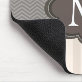 Het elegante Monogram van de Douane van de Strepen Muismat (Hoek)