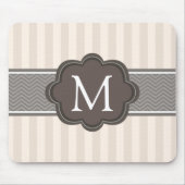 Het elegante Monogram van de Douane van de Strepen Muismat (Voorkant)