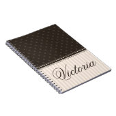 Het elegante Ontwerp van de Douane van de Stippen Notitieboek (Rechterzijde)