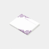 Het elegante Paarse BloemenKant van de Lavendel Post-it® Notes (Schuin)