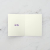 Het elegante paarse huwelijk van schedelsHalloween Bedankkaart (Binnen)