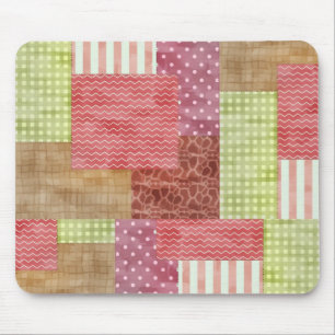 Het Elegante Patroon Quiltblocks van het Lapwerk Muismat