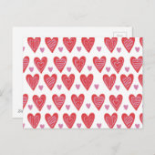 Het Elegante Patroon van Valentijn Feestdagenkaart (Voorkant / Achterkant)