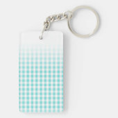 het elegante preppy turkooise monogram van het sleutelhanger (achterkant)