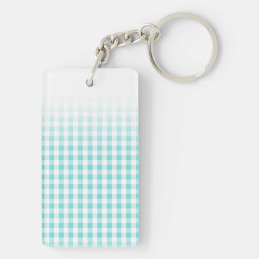 het elegante preppy turkooise monogram van het sleutelhanger (achterkant)