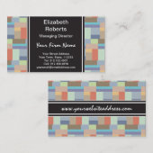 Het elegante Retro Geometrische Patroon van de Visitekaartje (Voorkant / Achterkant)