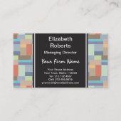 Het elegante Retro Geometrische Patroon van de Visitekaartje (Voorkant)