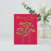 Het elegante Rode Briefkaart van de Boutique (Staand voorkant)