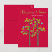 Het elegante Rode Briefkaart van de Boutique (Voorkant / Achterkant)