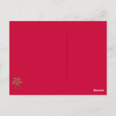 Het elegante Rode Briefkaart van de Boutique (Achterkant)
