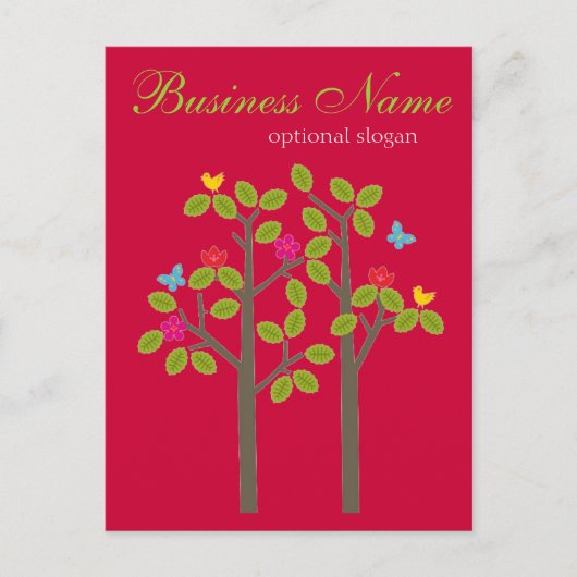 Het elegante Rode Briefkaart van de Boutique (Voorkant)