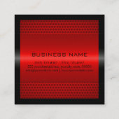 Het Elegante Rode Roestvrije Metaal van de douane Vierkante Visitekaartje (Achterkant)