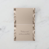 Het elegante Sepia Huwelijk van de Fietser dankt u Bedankkaart (Binnen)