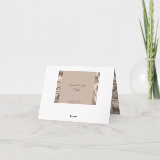 Het elegante Sepia Huwelijk van de Fietser dankt u Bedankkaart (Achterkant)