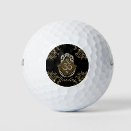 Het elegante teken Ohm. Golfballen