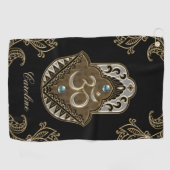 Het elegante teken Ohm. Golfhanddoek (Horizontaal)