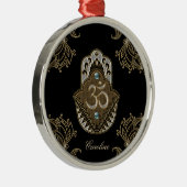 Het elegante teken Ohm. Metalen Ornament (Rechts)