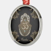 Het elegante teken Ohm. Metalen Ornament (Links)