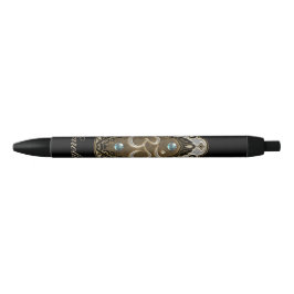 Het elegante teken Ohm. Zwarte Inkt Pen