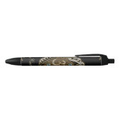Het elegante teken Ohm. Zwarte Inkt Pen (Bovenkant)