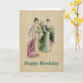 Het elegante Victoriaans Wenskaart van de Kaart (Gele Bloem)