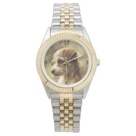 Het elegante vintage horloge van de hondfoto