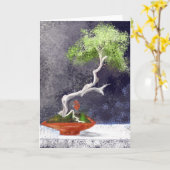 Het elegante Wenskaart van de Douane van de Bonsai Kaart (Gele Bloem)