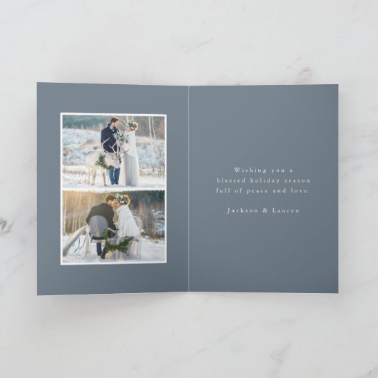 Het elegante Wenskaart van de Foto van de Vakantie Feestdagen Kaart (Binnen)