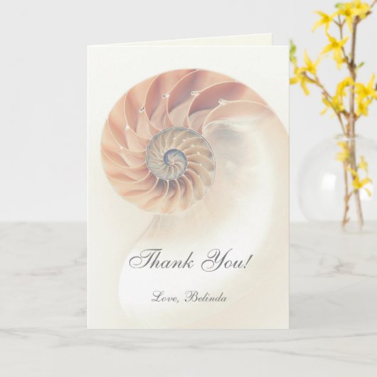 Het elegante Zee Shell dankt u Kaart (Gele Bloem)