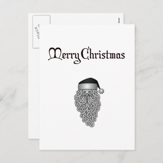 Het elegante zwart-witte briefkaart van de (Voorkant / Achterkant)