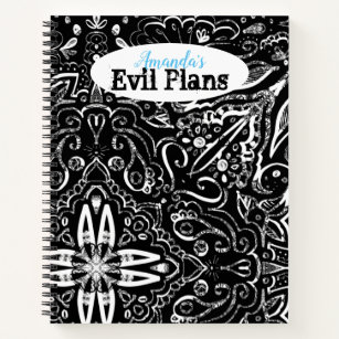 Het elegante zwarte en witte mandala ontwerp werpe notitieboek