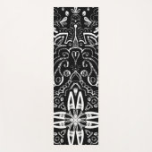 Het elegante zwarte en witte mandala ontwerp werpe yogamat (Voorkant)