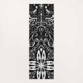Het elegante zwarte en witte mandala ontwerp werpe yogamat (Achterkant)