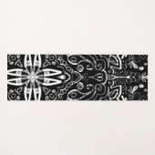 Het elegante zwarte en witte mandala ontwerp werpe yogamat (Voorkant (horizontaal))