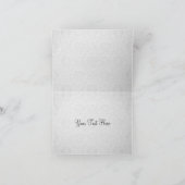 Het elegante Zwarte & Witte Elegante Damast dankt Bedankkaart (Binnen)