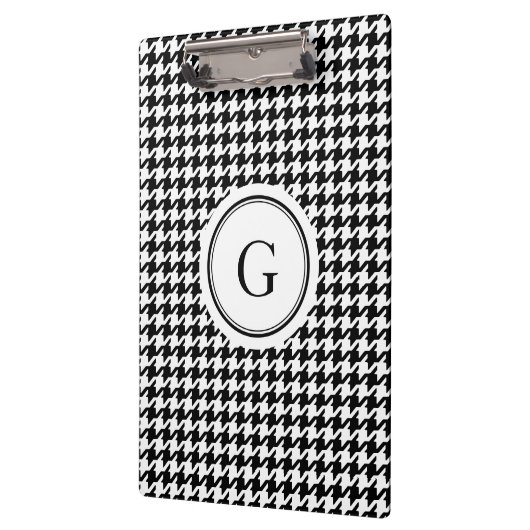 Het elegante zwarte witte monogram van het klembord (Links)