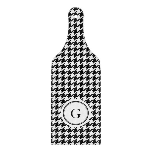 Het elegante zwarte witte monogram van het snijplank (Voorkant)