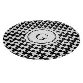 Het elegante zwarte witte monogram van het snijplank (Hoek)