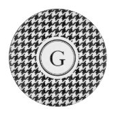 Het elegante zwarte witte monogram van het snijplank (Voorkant)